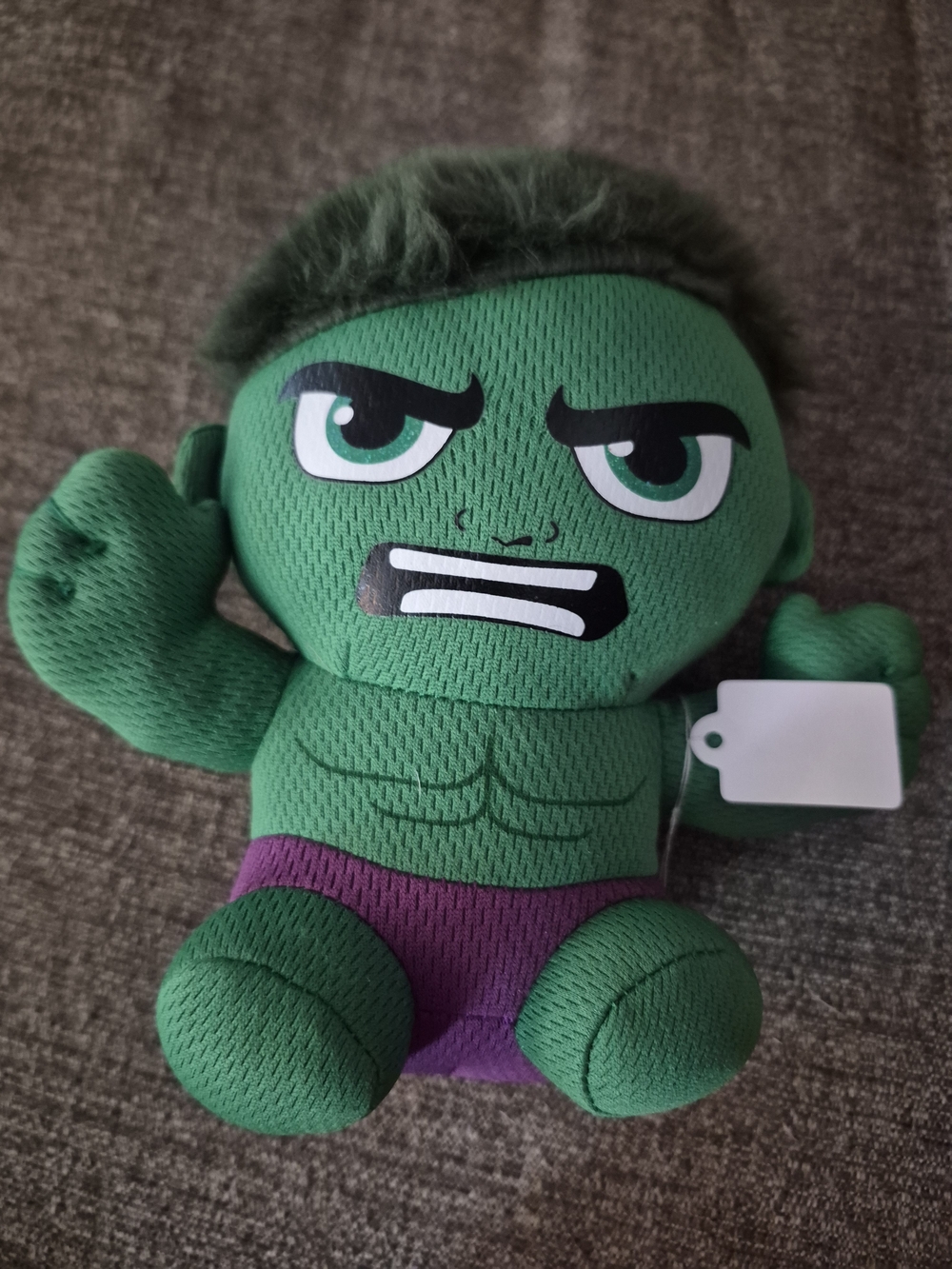 Marvel Green Hulk Plush with Purple Shorts